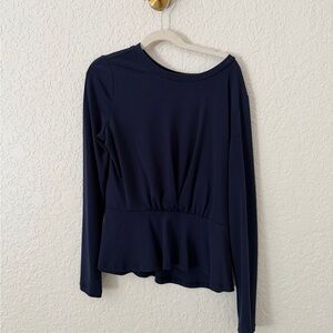 Banana Republic Navy Long Sleeve Top